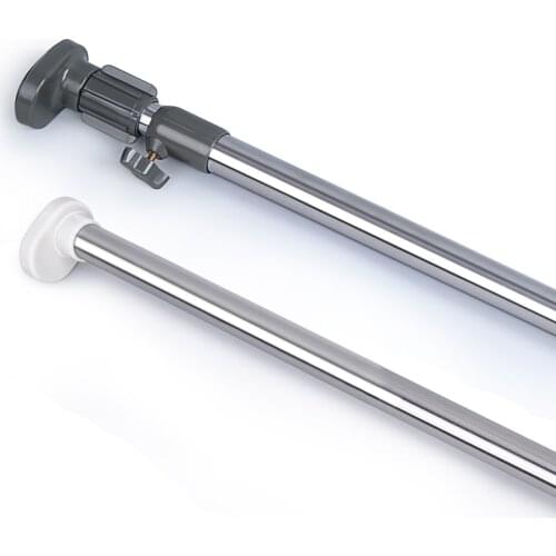 Extendable Showe Curtain Rod Rial Stainless Steel Bathroom Tension Pole Clothes Drying Rack Adjustable 93-170cm DQ0170/DQ0170-2