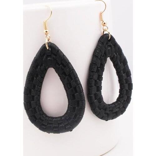Geometry Acrylic Statement Long Water Drop Earrings Jewelry Big Dangling Vintage Acetic Acid Resin Earrings for Women Black 2020