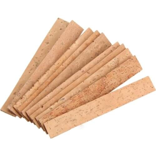 10x Bb Clarinet Neck Joint Cork Sheet Natural Cork Clarinet Parts 81*11*2mm