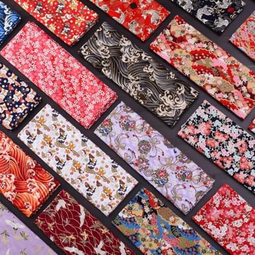 148cmx50cm Bronzing Pure Cotton Fabric Cheongsam Floral Cloth Cotton Cloth Chinese Style Fabric Home DIY Apparel Sewing Fabric