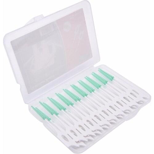 20PCS/Pack Interdental Brush Picks Dental Hygiene Instruments Soft Rubber Elasticity Tooth Picks Teeth Stick Escova Dental