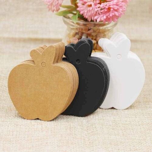200pcs mutli color apple shape cute blank paper wedding gift tag for gifts/wedding favors /cookies /candys decorative tag