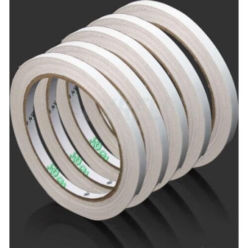 5 Rolls/lot 6mmx9m Slim Strong Adhesion Double Sided Sticky Tape White Powerful Doubles Faced Adhesive For Office