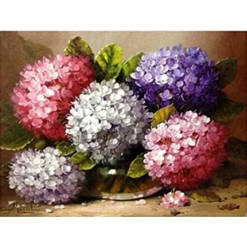 DIY Diamond Painting flower Cross Stitch Full square round Drill Mosaic Diamond Embroidery flower Decoration Home