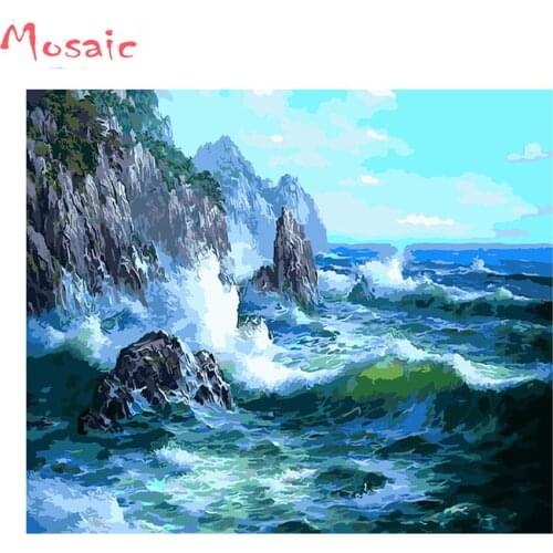 Diamond embroidery Chinese style landscape mosaic cross-stitch sea of 5d diy diamond paintings home decoration,modern painting