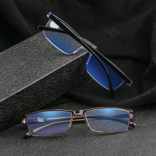 Anti Blue Reading Glasses Eyeglasses Non Spherical 12 Layer Coated Lens Reader for Men Women +1.0 +1.5 +2.0 +2.5 +3.0 +3.5+4.0