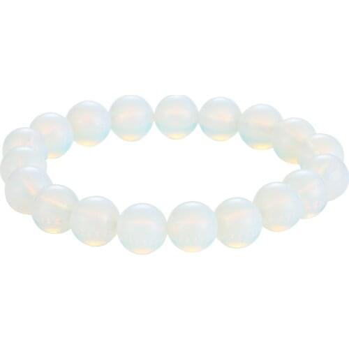 Opalite Bracelet 8mm 10mm 12mm Sea Opal Beaded Bracelets for Women