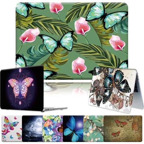 For Apple Macbook Air 11/13 /Pro 13/15 /Pro 16 A2141 /Macbook 12"(A1534) Anti-fall Butterfly Print Pattern Series Laptop Case