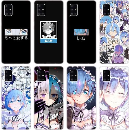 Anime ReZERO Ram Rem Soft Case for Samsung Galaxy A40 A41 A42 A50 S A51 A52 A70 E A71 A72 A80 A82 A90 Quantum 2 Silicone Cover