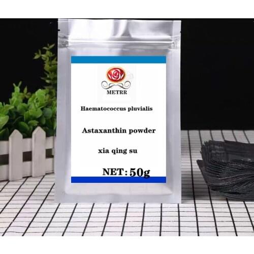 Pure Natural High Quality 95% Astaxanthin Powder, Anti-aging, Rain Red Algae Ball Astaxanthin Powder, Free Shipping