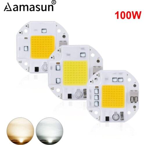 High Power 100W 70W 50W COB LED Chip 220V 110V LED COB Chip Welding Free Diode for Spotlight Floodlight Smart IC No Need Driver