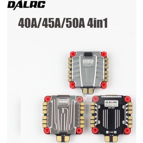 DALRC 40A 45A 50A 4in1 ESC 3-6S Blheli_32 LIHV DSHOT1200 Ready 4 In 1 Brushless ESC CNC for Rc Multirotor FPV Racing Drone