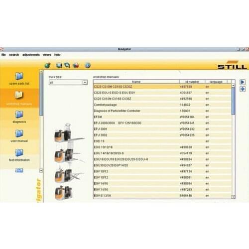 For old customers to buy Still Steds Navigator Forklifts 8.20 R2 [02.2020] PARTS & REPAIR