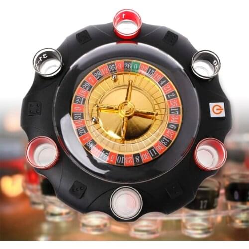 Electric Drinking Game Set Roulette Adult Party Casino Style 6 Shot Glasses Gift C5AF