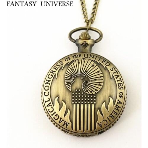 FANTASY UNIVERSE Free shipping 20pcs a lot pocket watch Necklace HRSKFLE15