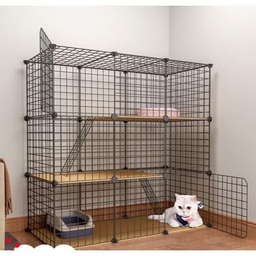 Solid structure cat cage large space home Villa baby cat nest reinforcement stable buckle pet can put cat litter basin easy to
