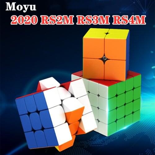 2020 Moyu RS2M Magnetic 2x2x2 Magic cube RS3M 3x3x3 Speed cube RS4M 4x4x4 Puzzle cubes RS2 RS3 RS4 M 2x2 3x3 4x4 Cubo magico