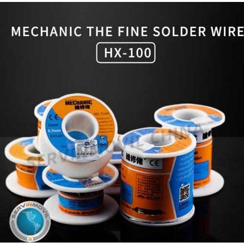 MECHANIC HX-100 55g 63%/37% Sn/Pb Rosin Core 183℃ Melting Point 0.2mm To 1.2mm Solder Wire Welding Flux 1.0-3.0% Iron Cable Reel