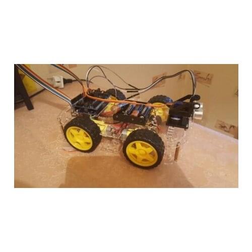Multi-Function 4WD Robot Car Chassis Kit With Ultrasonic Module For UNO R3 MEGA328P Assemble Starter Suit DIY RC Toy Obstancel