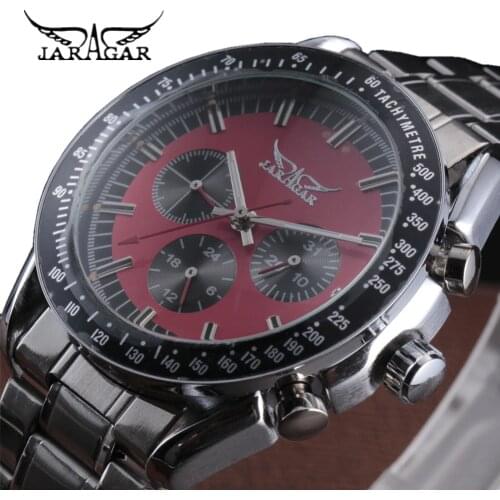 Man Mechanical Watch Automatic Self Wind Wristwatch Stainless Steel 2016 JARAGAR New Style Sport Military Watches Male Clock