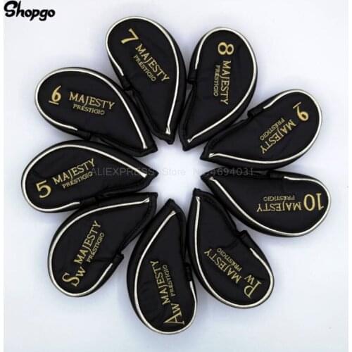 New Majesty Golf Headcovers Golf Irons Covers Maruman Thicken PU Iron Complete Set Number 5-10PAS 9Pcs/Lot Mascot Novelty Gift