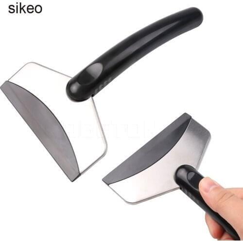 Sikeo Stainless Snow Shovel Scraper Winter useful Car Ice Scrapers stainless Ice Removal Cleaning Tool for Car Vehicle portable
