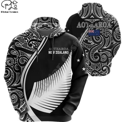 NewFashion NewZealand Maori Tribe Aotearoa Country Flag Tattoo Autumn Tracksuit Men/Women Harajuku Streetwear 3DPrint Hoodies D8