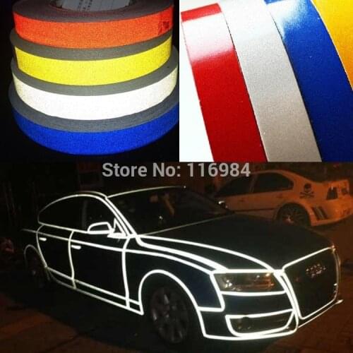 1.0CM x 3Meter DIY 3M Reflective Sticker Automobile luminous strip car&motorcycle&bicycle Decoration Sticker