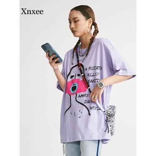 Harajuku Women Graffiti Print t Shirt Unisex Casual Short Sleeve New Summer Oversize Loose Cotton O-Neck Tees Unisex Men Top