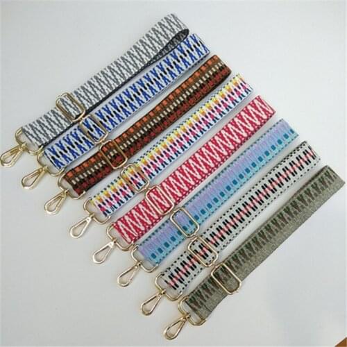Fashion Colored Belt Bags Strap Accessories For Women Rainbow Adjustable Shoulder Hanger Handbag Straps Decorative Handle Obag