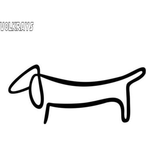 Volkrays Personalized Car Sticker Dachshund Weiner Dog Motorcycle Accessories Reflective Waterproof Fashion Vinyl Decal,5cm*14cm