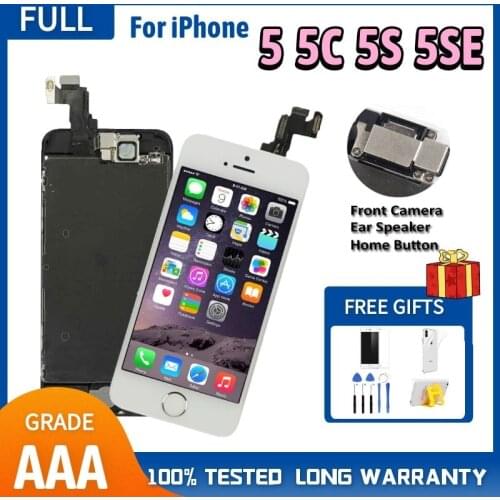 LCD Display for iPhone 5 5S 5C SE LCD Screen For iPhone 5S 5C 5SE Touch Screen Digitizer Screen Assembly Replacement Camera Home