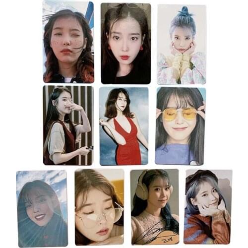 10Pcs/Set IU Ji Eun KPOP New Album Self Made Paper Lomo Card Photo Card Poster Photocard Fans Gift Collection