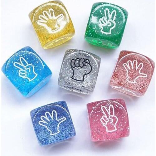 10 PCS Random Colors Mora Dice Luminous Design For KTV Bar Game