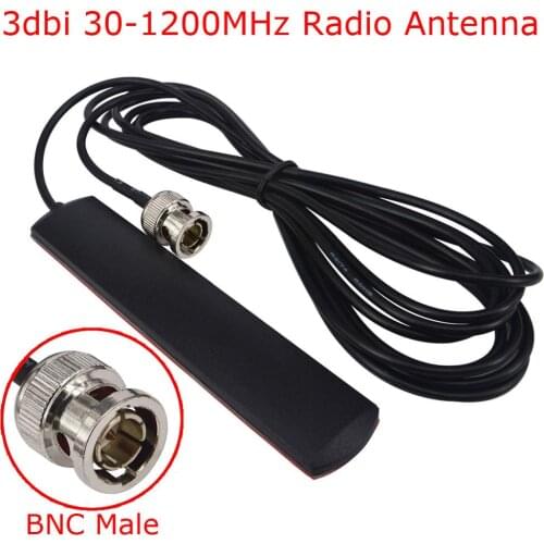 3dbi 30-1200MHz Mobile Radio Antenna Glass Mount BNC Male Radio Antenna For Car 3M