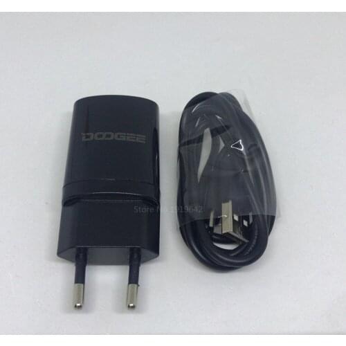 Doogee T3 AC Power Adapter Original Travel Charger EU Plug Adaptor +USB Cable DC 5V 2A Data Line For DOOGEE T3 Cell Phone