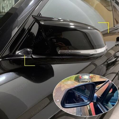 2pcs Auto Car Rear View Side Mirror Cover Trim For BMW F20 F21 F22 F23 F30 F31 F32 F36 X1 E84 F87 M2 Carbon Fiber Style