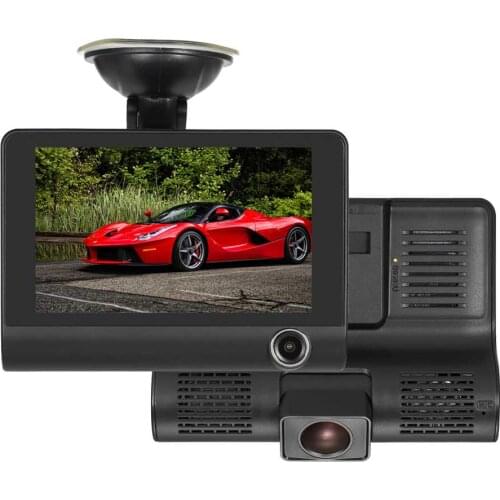 Car DVR 3 Cameras Lens 4.0 Inch IPS Full HD Dual Lens With Rearview Video Camera Recorder Auto Registrator Night Vision Dash Cam