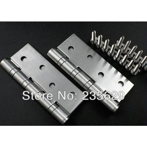 Free Shipping, 304 brushed stainless steel Hinges for timber door / Metal Door, ball bearing hinge, no noise, long life