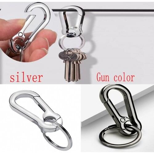 Wholesale 1pcx Keychain 5pcx Keyring Lobster Clasp Buckle Key Holder Waist Key Pendant Holder Rotating Trigger Clip Hasp