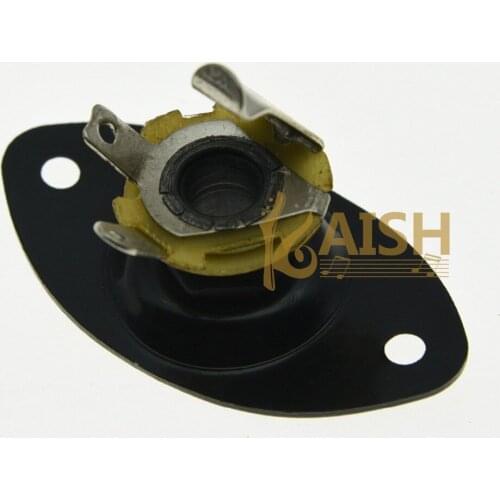 Black Electric Guitar Jack Plate Oval Output Jack Socket