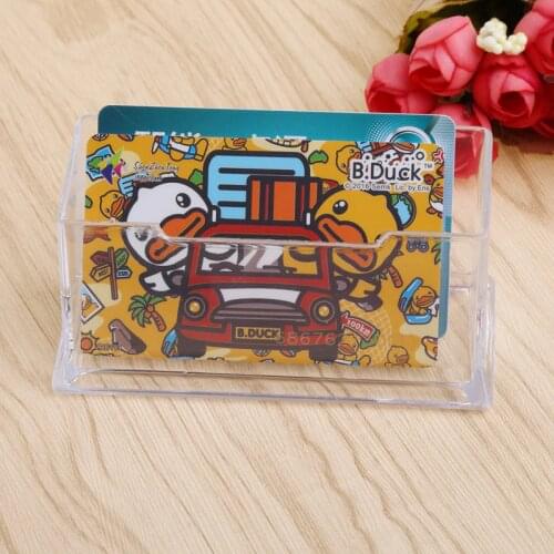 Clear Business Card Holder Acrylic Plastic Display Stand Rack Desktop Office Dropshipping