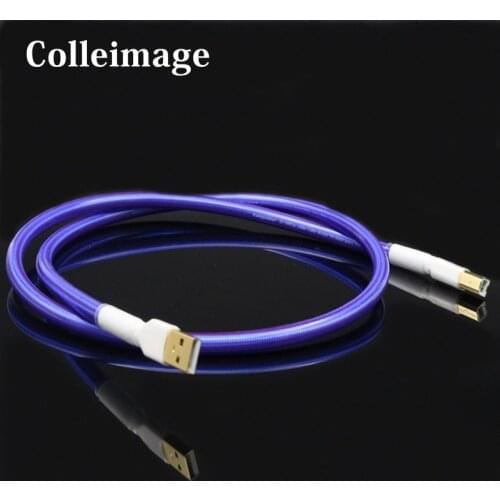 Colleimage Hi-End QED 6N OCC silver plated USB audio cable data USB cable DAC USB hifi cable A-B usb cable