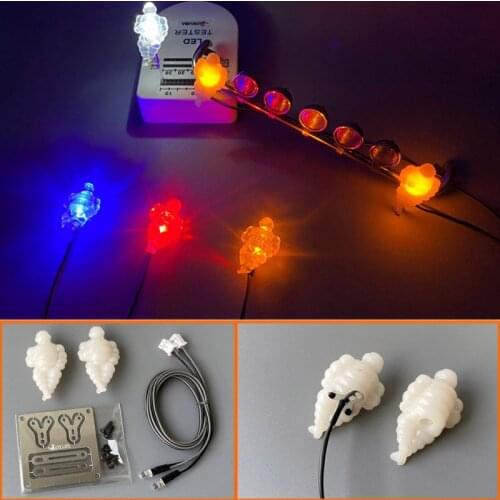 Lighting Doll Decoration for 1/14 Tamiya RC Truck Trailer Tipper Scania MAN Benz Actros Volvo Car Diy Parts