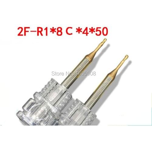 1PCS HRC60 2F-R1.0*4*50*8C Micro Ball milling cutter Spiral Bit Milling Tools Carbide CNC flat End mill Milling cutter,frez