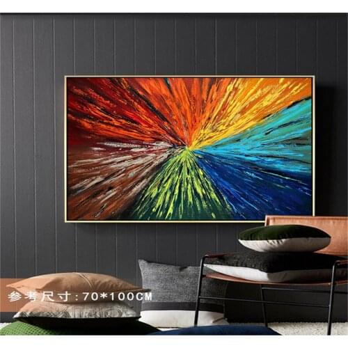 Handmade oil painting on canvas colorful abstract painting wall art picture modern palette painting for home office decoration