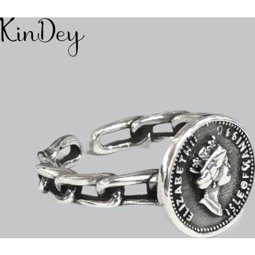 Punk Vintage Silver Color Round Rings For Women Men Engagement Rings Girls Party Gifts Anillos