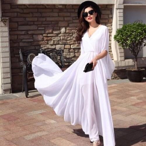 Red holiday dress womens new Korean version in summer of 2019