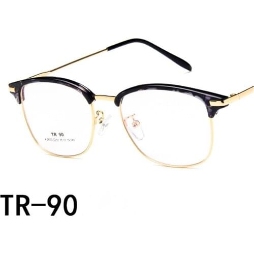 New Design Custom Sunglasses Men Half Rimless Metal Frames Eye Glasses Optical Adult Glasses AB021