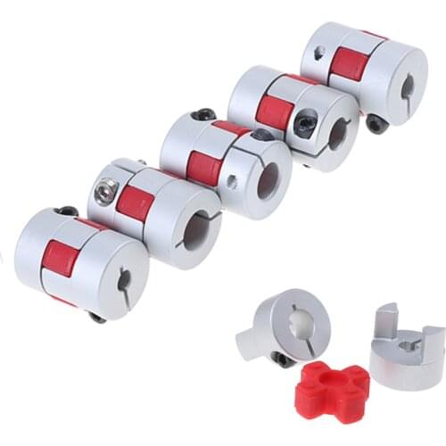 New 5-10mm D20L25 Flexible Jaw Coupler CNC Shaft Spider Stepper Motor Plum Coupling Polyurethane Aluminum Alloy